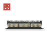 LYNX 19" patch panel  24-port, FTP Cat6a, 50µ, stíněný, černý