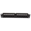 10" Patch panel LEXI-Net 12port, UTP, Cat5E, duální svorkovnice, černý