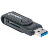 MANHATTAN Čtečka paměťových karet Mini, 24 v 1, USB 3.0, černá, externí