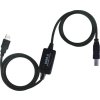 PremiumCord USB 2.0 repeater a propojovací kabel A/M-B/M 15m