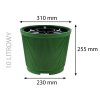 Stojánek na vánoční stromek 10 l, PH, zelený