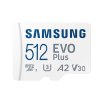 SAMSUNG micro SD card SDXC 512GB EVO PLUS class10 UHS-I U3 V30 (+ 1x adapter microSD na SD)