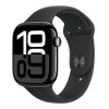 Apple Watch Series 10 GPS 46mm Klavírně černý hliník s černým sportovním řemínkem - M/L