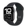 Apple Watch Series 10 GPS + Cellular 42mm Klavírně černý hliník s černým sportovním řemínkem - S/M