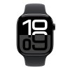 Apple Watch Series 10 GPS 46mm Klavírně černý hliník s černým sportovním řemínkem - S/M