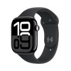 Apple Watch Series 10 GPS 42mm Klavírně černý s černým sportovním řemínkem - S/M