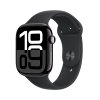 Apple Watch Series 10 GPS 42mm Klavírně černý s černým sportovním řemínkem - S/M