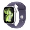 Apple Watch Series 11 GPS + Cellular 46mm Stříbrný hliník s mlžně fialovým sportovním řemínkem - S/M