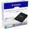 VERBATIM externí mechanika Ultra HD 4K Blu-ray External Slimline Writer (USB 3.1, USB-C) + zdarma 25GB médium +NERO