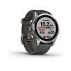 Garmin fenix 7s Glass, Silver/ Graphite Silicone Band, EU