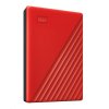 BAZAR - WD My Passport Portable 2TB, Externí HDD, USB 3.0, červená (Bez příšlušenství)