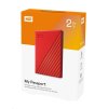 BAZAR - WD My Passport Portable 2TB, Externí HDD, USB 3.0, červená (Bez příšlušenství)
