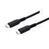 C-TECH Kabel USB 4.0, Type-C (CM/CM), PD 100W, 40Gbps, 1m, černý