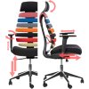 Ergonomická kancelářská židle FISH BONES s opěrkou hlavy, barevná