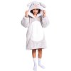 Mikinová deka Cozy Noxxiez CH321 Králík - hřejivá televizní s kapucí pro děti 7 - 12 let