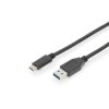 Digitus Připojovací kabel USB typu C, typ C na A M/M, 1,0 m, všechny funkce, Gen2, 3A, 10 GB, verze 3.1, CE, bl