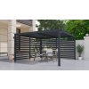 Bioklimatická pergola G21 Austin 4x4 m, antracitová hliníková