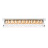 Digitus CAT 6 patch panel, stíněný, 24 portů RJ45, 8P8C, LSA, 1U, montáž do stojanu, šedá, 482x44x109 mm