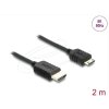 Delock Koaxiální kabel High Speed HDMI HDMI samec na Mini HDMI samec 8K 60 Hz s pleteným opláštěním 2 m