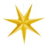 Solight LED vánoční hvězda zlatá, závěsná, časovač, 60cm, 20x LED, 2x AA