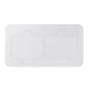 Solight vestavná podlahová dvojzásuvka, IP55, matná bílá, obdélníkové víčko