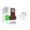 EVOLVEO EasyPhone, mobilní telefon pro seniory s nabíjecím stojánkem, červená