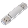 Flashdisk Hama Flash Pen Laeta, USB-C/USB-A 3.1 , 128 GB, 40 MB/s, stříbrný
