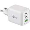 Adaptér 230V na 2x USB-C a 1x USB-A PD (Quick charge) 65W, bílý