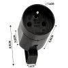 Zásuvka s koncovkou a uzemněním černá