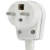 Bílá úhlová zástrčka s uzemněním 250V - 16A 3x2,5mm2