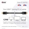 Club3D Adaptér HDMI 2.1 Ultra Rychlý HDMI™ Certifikovaný 4K120Hz, 8K60Hz, 48Gbps (M/M 1.5 m/4.92 ft), 28 AWG