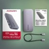 AXAGON HMC-12GM2, USB 10Gbps hub, 3x USB-A, USB-C, HDMI, DP, RJ-45 GLAN, M.2, SD/mSD, audio, PD 100W, kabel USB-C 50cm