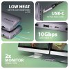AXAGON HMC-12GM2, USB 10Gbps hub, 3x USB-A, USB-C, HDMI, DP, RJ-45 GLAN, M.2, SD/mSD, audio, PD 100W, kabel USB-C 50cm