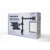 GEMBIRD Držák monitoru na stůl s podstavcem pro notebook MA-DA-03, naklápěcí, až do 32” a 9kg, černý