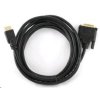 GEMBIRD Kabel HDMI - DVI 3m (M/M, DVI-D, Single Link, zlacené kontakty, stíněný)