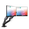 CONNECT IT TwinArm stolní držák na 2 monitory, záruka 30 let, ČERNÝ