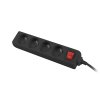Prodlužovací kabel Lanberg PS1, 4 zásuvky, 1,5m, vypínač, černá