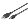 Kabel PremiumCord USB 2.0 - Mini USB 5pin M/M 0,5m, černý