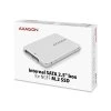 AXAGON RSS-M2SD, SATA - M.2 SATA SSD, interní 2.5'' ALU box, stříbrný