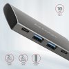 AXAGON HMC-4G2, USB 3.2 Gen 2 10 Gb/s hub, porty 2x USB-A, 2x USB-C, kabel USB-C 13cm