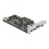 Delock PCI Express x4 Karta na 3 x USB Type-C + 2 x USB Typ-A - SuperSpeed USB 10 Gbps - Low Profile