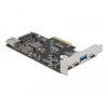 Delock PCI Express x4 Karta na 3 x USB Type-C + 2 x USB Typ-A - SuperSpeed USB 10 Gbps - Low Profile