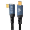 PremiumCord USB4™ Version2.0 80Gbps 16K@60Hz 240W Thunderbolt 3 a 4 kabel zahnutý 0,8m