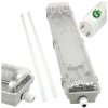 LED hermetické svítidlo 60 cm + 2x LED trubice - teplá bílá