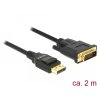 Delock Kabel Displayport 1.2 samec > DVI 24+1 samec pasivní 2 m černý