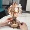 Hračka Robotime 3D dřevěné mechanické puzzle Svítící glóbus