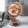 Hračka Robotime 3D dřevěné mechanické puzzle Svítící glóbus