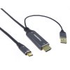 Kabel HDMI2.0 na USB-C pro monitory s USB-C konektorem, 4K@60Hz,1080p Aluminium 2m