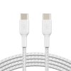 BELKIN kabel oplétaný USB-C - USB-C, 1m, bílý