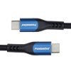 PremiumCord USB-C kabel ( USB 3.2 GEN 2x2, 5A, 100W, 20Gbit/s ) 2m, bavlněný oplet